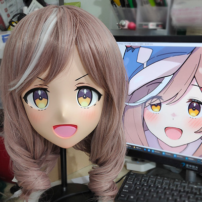 (GLA048)Customize Character'! Female/Girl Resin Full/Half Head With Lock Anime Cosplay Japanese Animego Kigurumi Mask